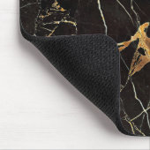 Tapis De Souris Souris en marbre noir et or élégant (Coin)