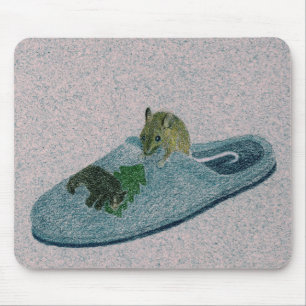 Tapis De Souris Souris et chausson