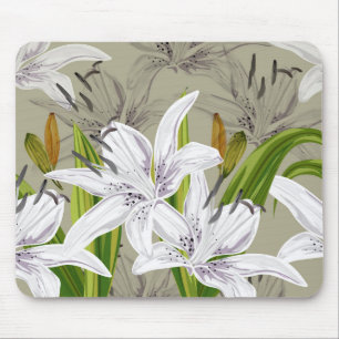 Tapis De Souris Souris Floral Lilies