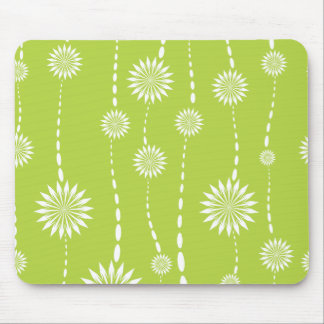 Tapis De Souris Souris florale chic d'ordinateur de vert de chaux