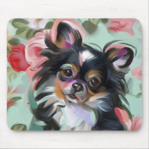 Tapis De Souris Souris florale Chihuahua