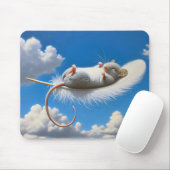 Tapis De Souris Souris Flottant Sur Une Plumes (Avec souris)