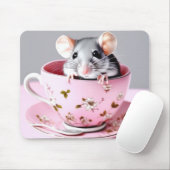Tapis De Souris Souris Gris Dans Tea (Avec souris)
