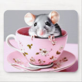 Tapis De Souris Souris Gris Dans Tea (Devant)