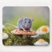 Tapis De Souris Souris Gris Sur Toadstool (Devant)