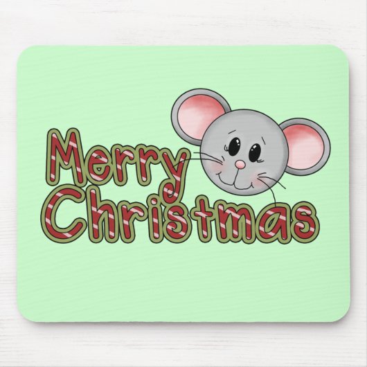 Tapis De Souris Souris Joyeux T-shirts de Noël et cadeaux (Devant)