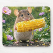 Tapis De Souris Souris mangeant du maïs en épi (Devant)