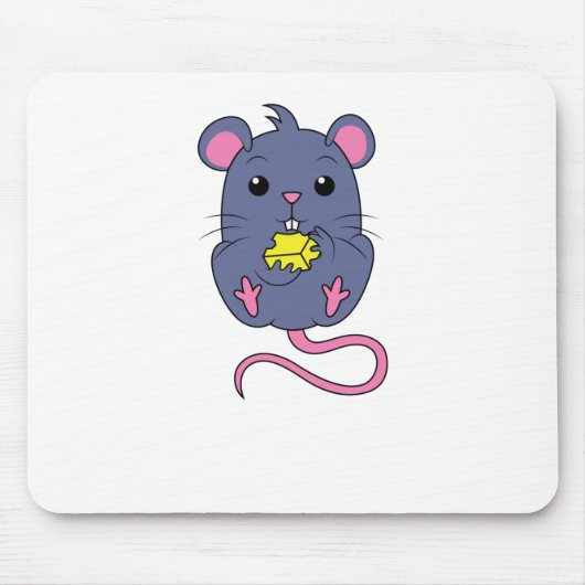 Tapis De Souris Souris mignonne avec fromage (Devant)