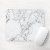 Tapis De Souris Souris minimaliste en marbre blanc et gris (Avec souris)
