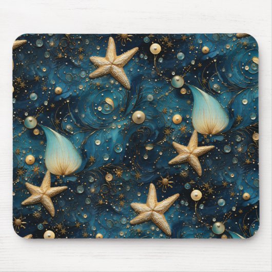 Tapis De Souris Souris Motif Ocean Starfish (Devant)