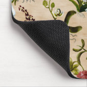 Tapis De Souris Souris - Motif orchidée en beige (Coin)