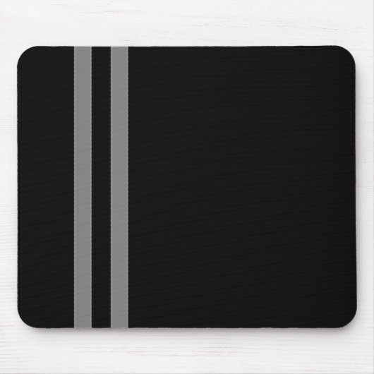 Tapis De Souris Souris noir et double gris (Devant)