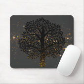 Tapis De Souris Souris noir et or (Avec souris)