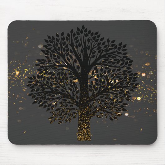 Tapis De Souris Souris noir et or (Devant)
