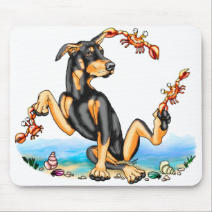 Tapis De Souris Souris noir Pinscher Kinda Crabby