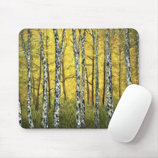 Tapis De Souris Souris - Oiseaux d'automne, forêt d'Acadia (Avec souris)