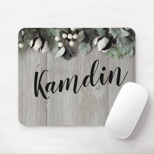 Tapis De Souris Souris personnalisée Pad coton plante baies grange (Avec souris)