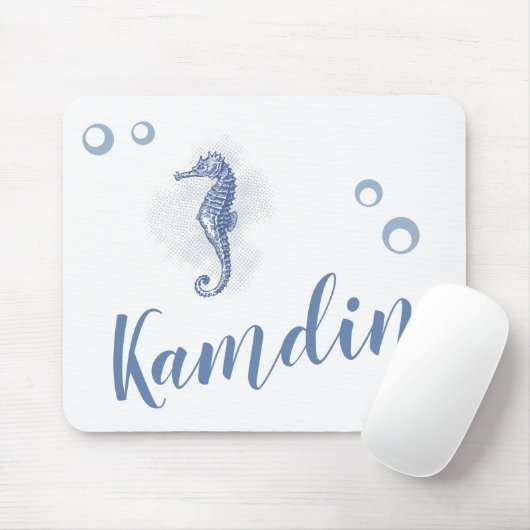 Tapis De Souris Souris personnalisée Seahorse Ocean Beach Water (Avec souris)