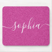 Tapis De Souris Souris Pink Script Parties scintillant (Devant)