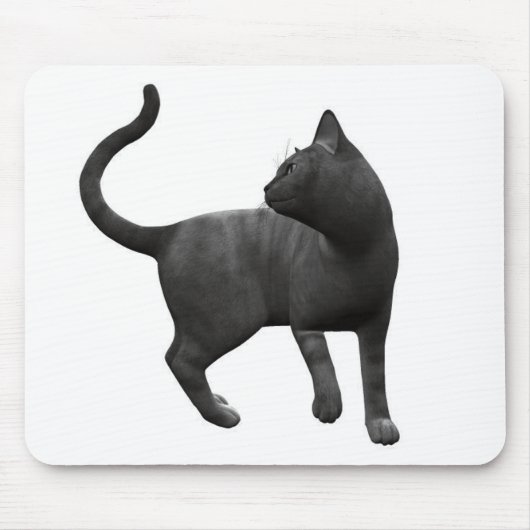 Tapis De Souris Souris pour chat noir malicieux (Devant)