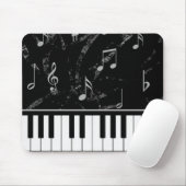 Tapis De Souris Souris pour piano noir et blanc (Avec souris)