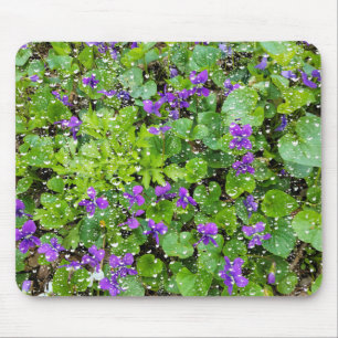 Tapis De Souris Souris Raindrops et Violets