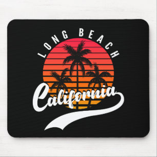 Tapis De Souris Souris Rétro Long Beach Sunset