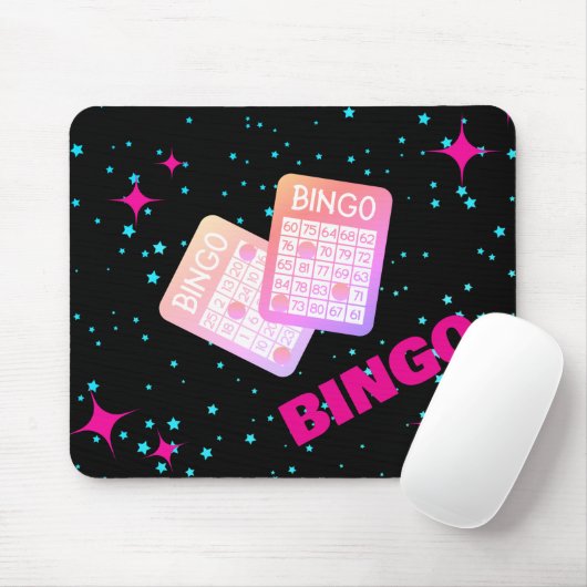 Tapis De Souris Souris rose Bingo (Avec souris)
