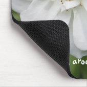 Tapis De Souris Souris Rose blanche (Coin)