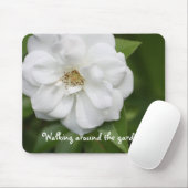 Tapis De Souris Souris Rose blanche (Avec souris)
