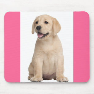 Tapis de souris Souris Rose Chien chiot Labrador R
