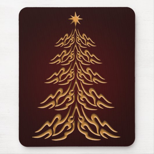 Tapis De Souris Souris rouge de l'arbre de Noël (Devant)