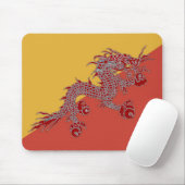 Tapis De Souris Souris rouge Dragon (Avec souris)