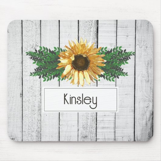 Tapis De Souris Souris Rustique Tournesol (Devant)