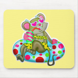 TAPIS DE SOURIS SOURIS SUR L'ORDINATEUR DE PLAGE SOURIS