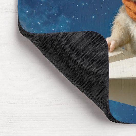 Tapis De Souris Souris volant un avion en papier (Coin)