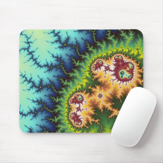 Tapis De Souris Sous La Forêt - Mousepad Fractal (Avec souris)