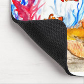 Tapis De Souris Sous l'aquarelle de mer poisson océan mer côtière (Coin)
