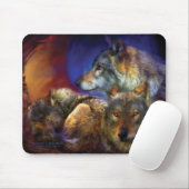 Tapis De Souris Sous une lune bleue Mousepad (Avec souris)