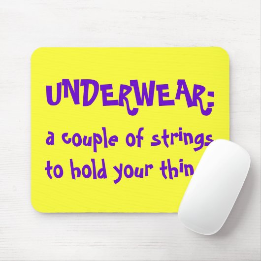 Tapis De Souris SOUS-VÊTEMENTS : , deux ou trois ficelles pour (Avec souris)