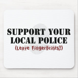 Tapis De Souris Soutenez votre police locale - Laissez des emprein