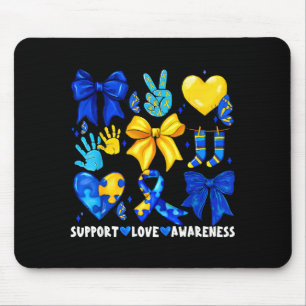 Tapis De Souris Soutenir l'amour sensibilisation 321 journée du sy