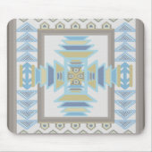 Tapis De Souris Southwest Blues Indian Blanche Art Design (Devant)