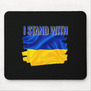 Tapis De Souris Soutien à la paix mondiale Drapeau ukrainien Je su