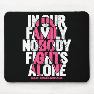 Tapis De Souris Soutien au cancer du sein Famille rose Cancer du s