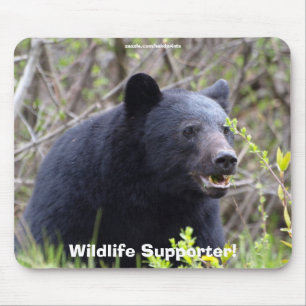 Tapis de souris soutien de la faune Ours noir