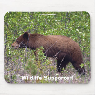Tapis de souris soutien de la faune Ours noir