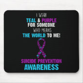 Tapis De Souris Soutien De La Sensibilisation Prévention Du Suicid (Devant)