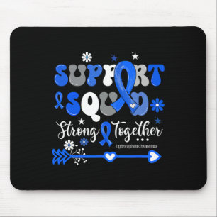 Tapis De Souris Soutien Équipe Bleu Ruban Sensibilisation à l'hydr