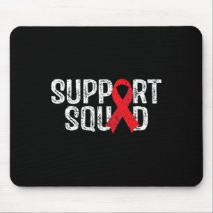 Tapis De Souris Soutien Escadron Tee Sensibilisation au cancer du 